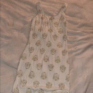 Glitter skull body con dress